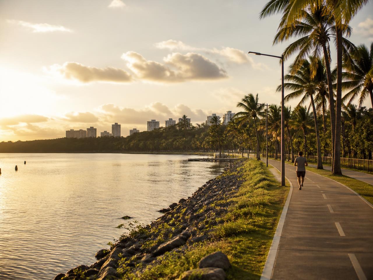 Orla e parque de Pituaçu, em Salvador, imagem de referência da região